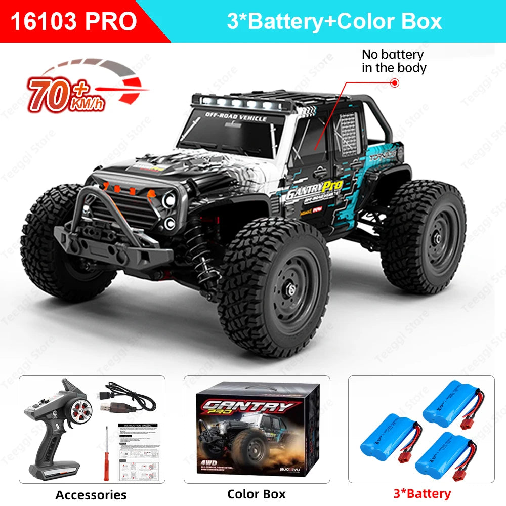 Teeggi 16101 Pro 1to16 High Speed 4WD RC Car With LED Lights